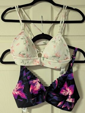 PINK Victoria's Secret Bonded Bralette Set Bundle Strappy Scalloped